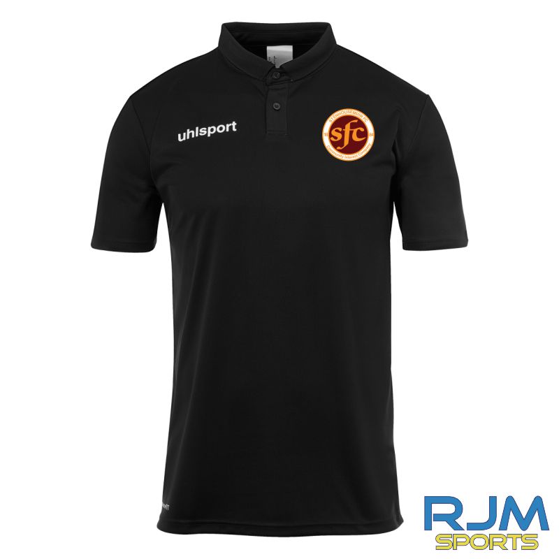 Stenhousemuir FC Uhlsport Essential Poly Polo Shirt Black
