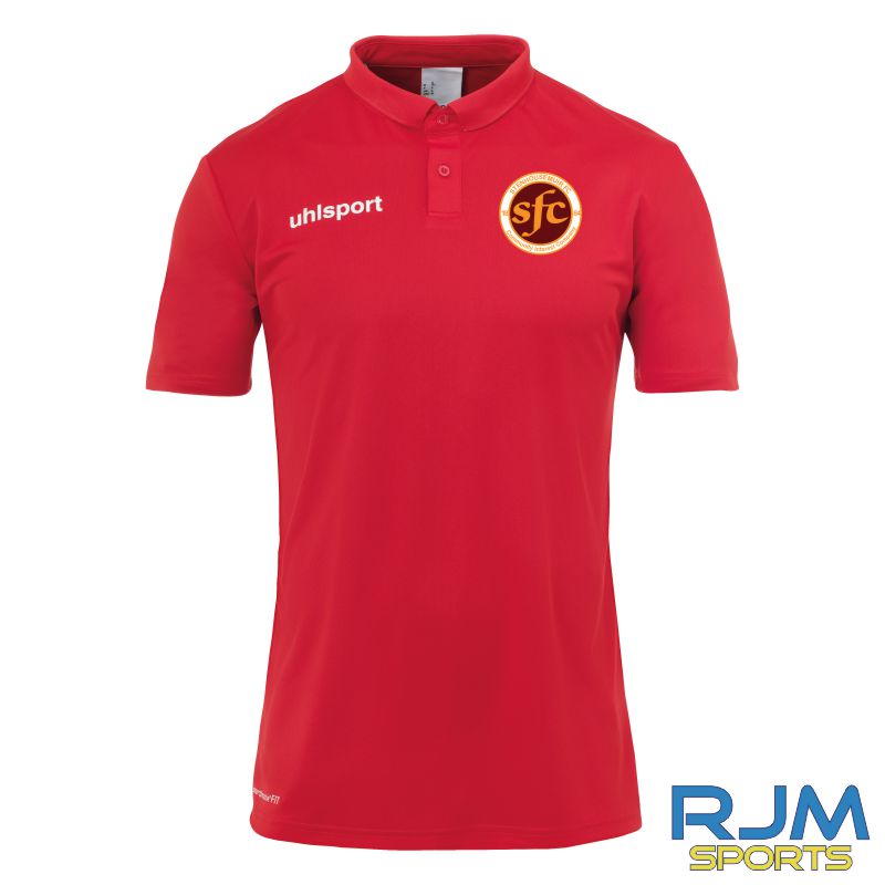 Stenhousemuir FC Uhlsport Essential Poly Polo Shirt Red