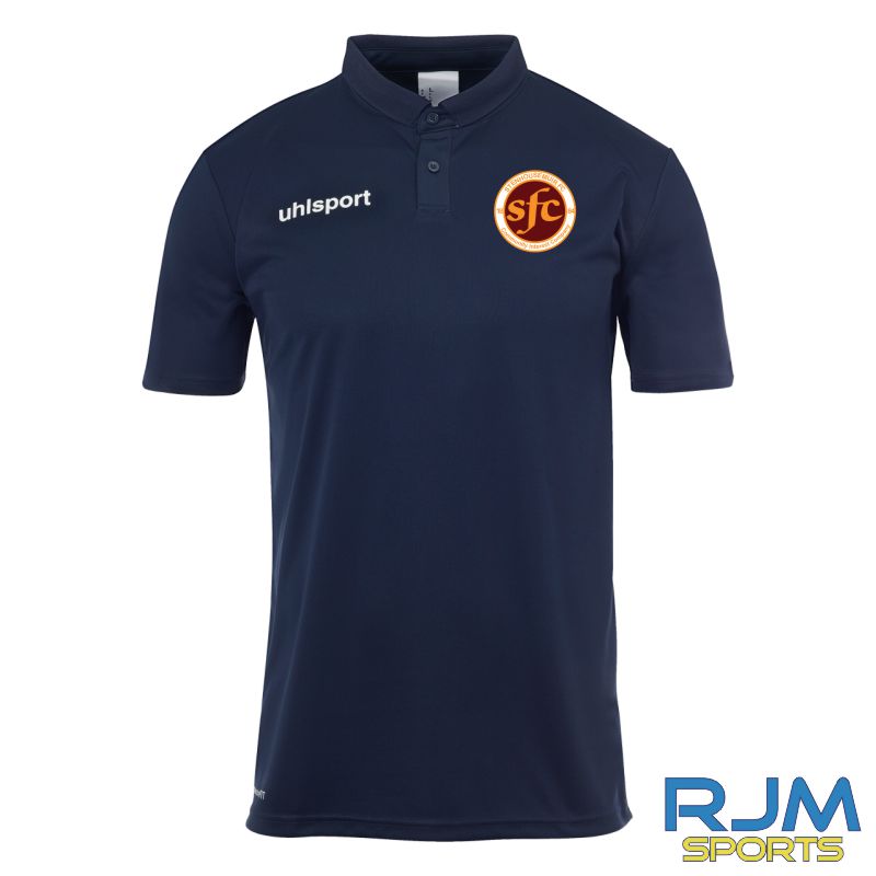 Stenhousemuir FC Uhlsport Essential Poly Polo Shirt Navy