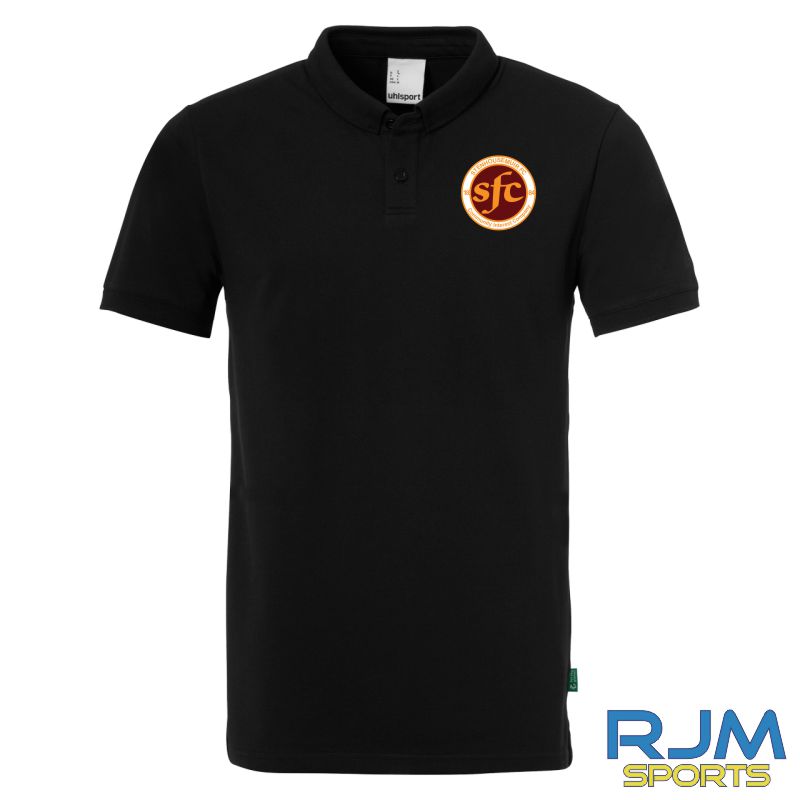 Stenhousemuir FC Uhlsport Essential Polo Shirt Prime Black