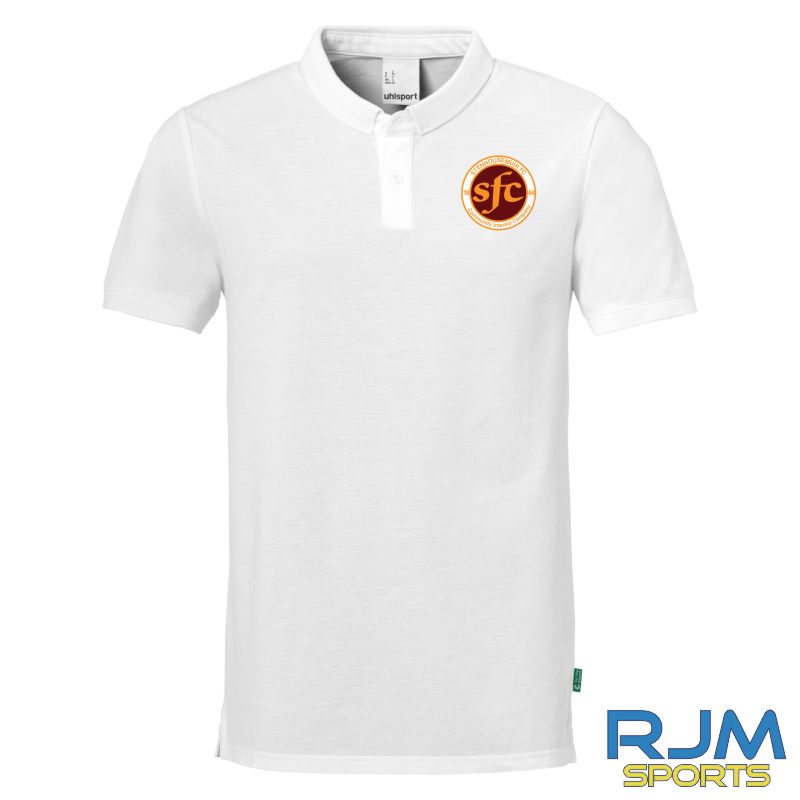 Stenhousemuir FC Uhlsport Essential Polo Shirt Prime White