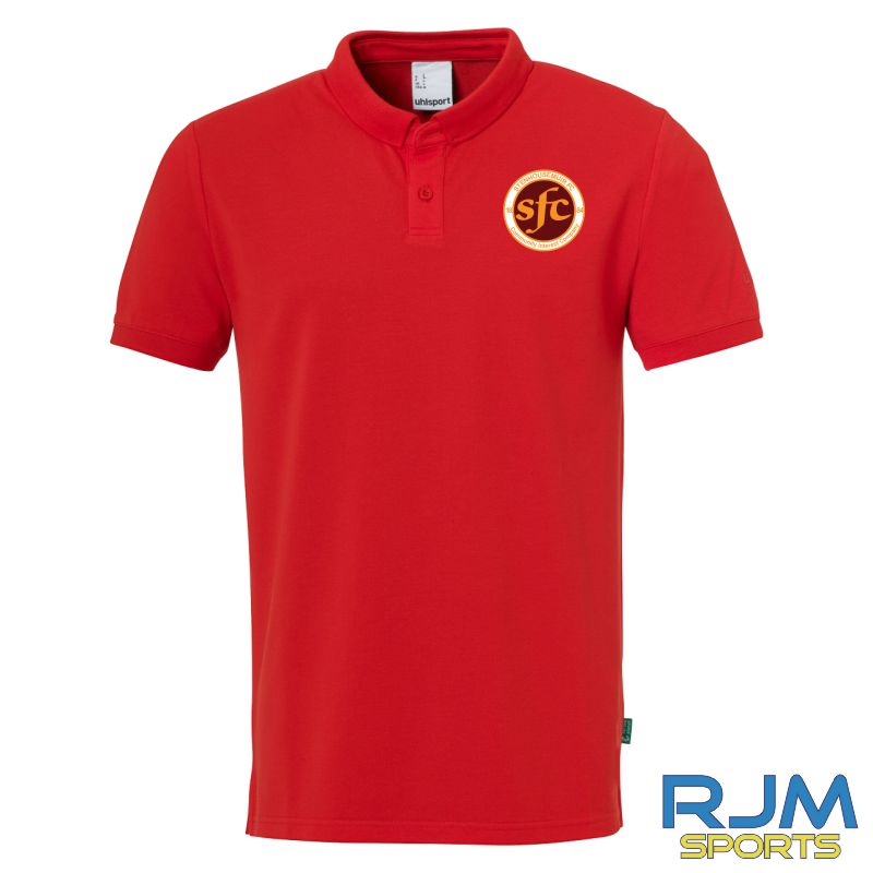 Stenhousemuir FC Uhlsport Essential Polo Shirt Prime Red