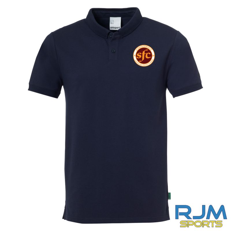 Stenhousemuir FC Uhlsport Essential Polo Shirt Prime Navy