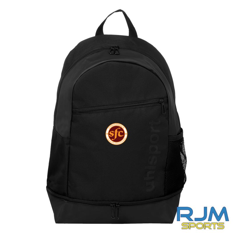 Stenhousemuir FC Uhlsport Essential Backpack with Bottom Compartment Black