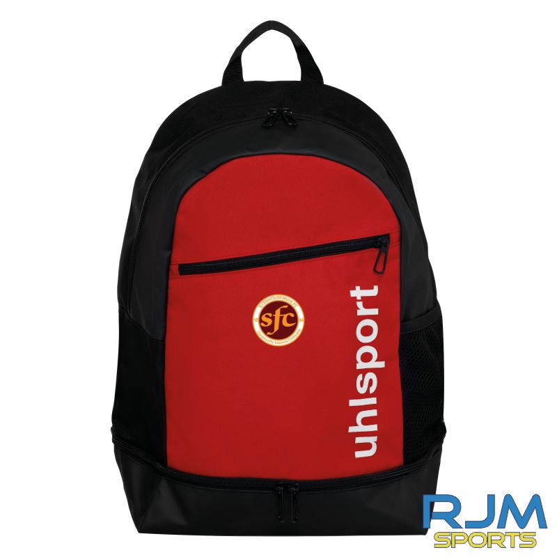Stenhousemuir FC Uhlsport Essential Backpack with Bottom Compartment Red/Black