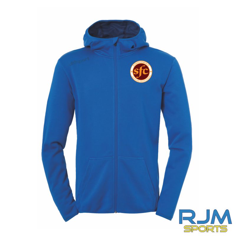 Stenhousemuir FC Uhlsport Essential Hood Jacket Azure Blue