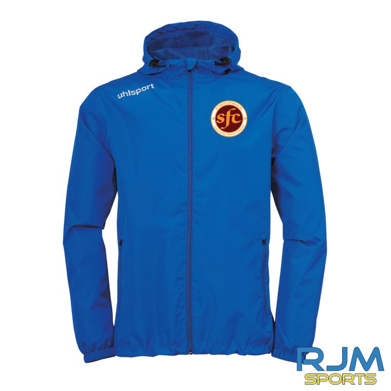 Stenhousemuir FC Uhlsport Essential Rain Jacket Azure Blue
