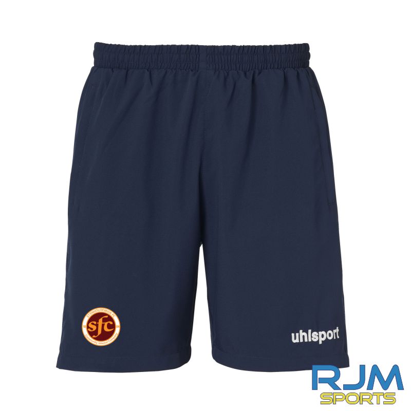 Stenhousemuir FC Uhlsport Essential Woven Shorts Navy