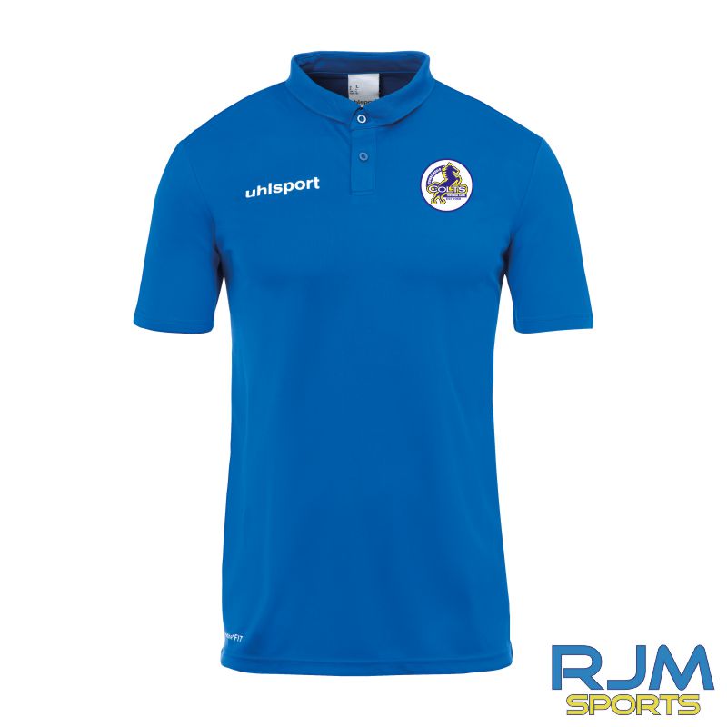 Cumbernauld Colts FC Match Day Uhlsport Essential Poly Polo Shirt Azure Blue