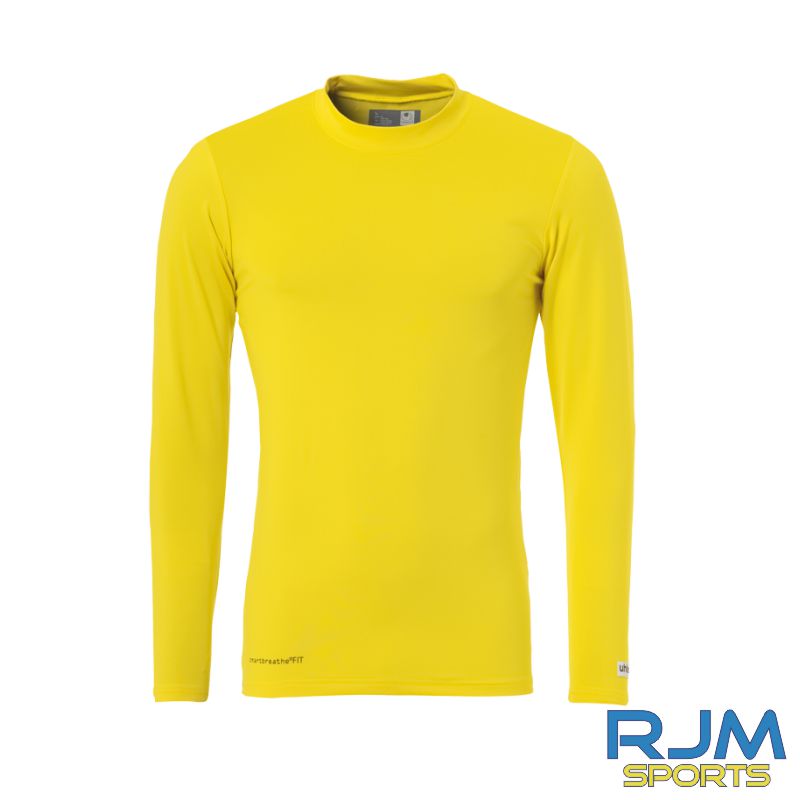 Cumbernauld Colts FC Uhlsport Base Layer Top Lime Yellow