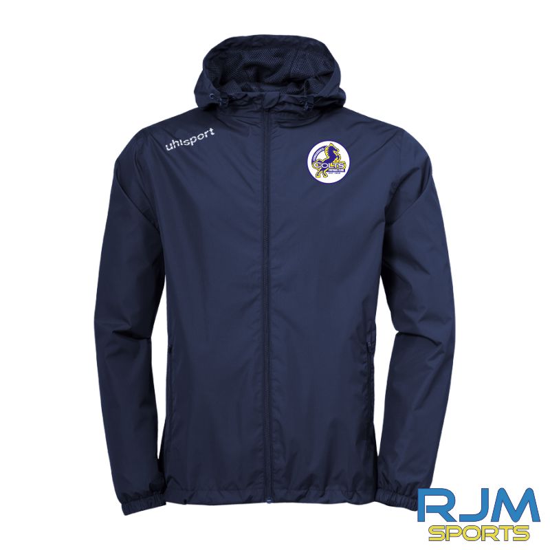 Cumbernauld Colts FC Coaches Uhlsport Essential Rain Jacket Navy