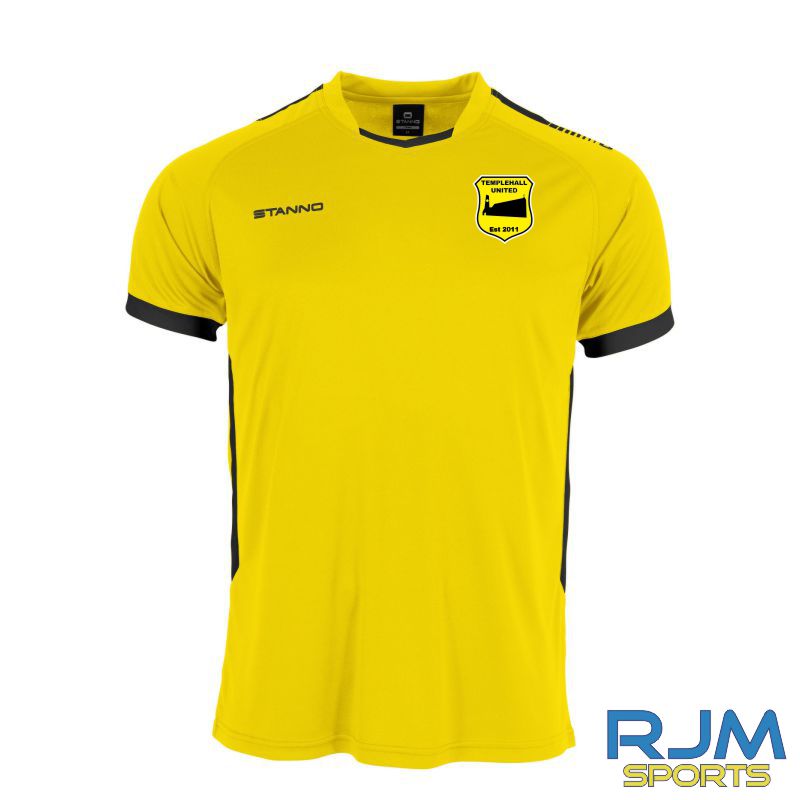 Templehall United Stanno First Short Sleeve Home Shirt Yellow/Black