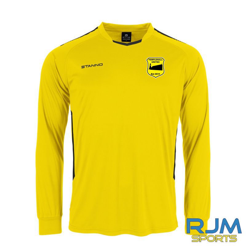 Templehall United Stanno First Long Sleeve Home Shirt Yellow/Black