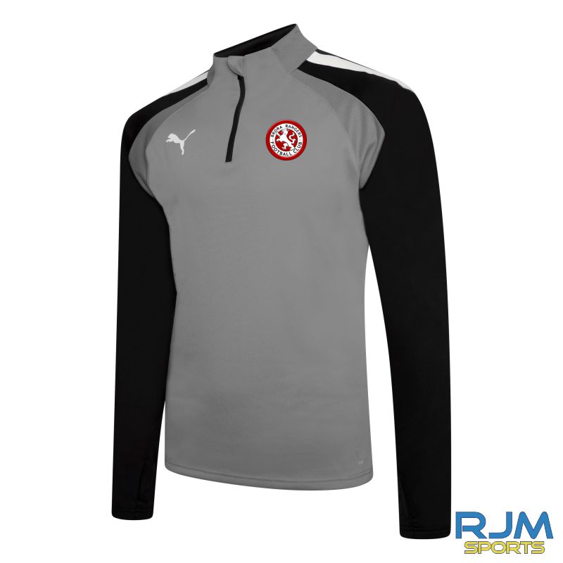 Brora Rangers FC Puma Team Liga 1/4 Zip Grey/Black