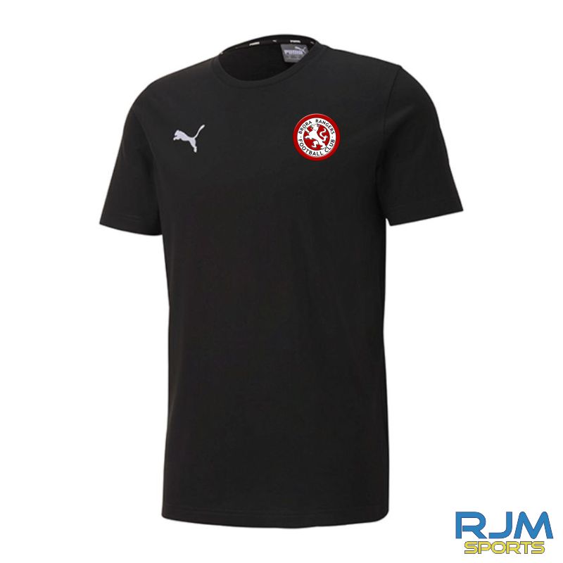 Brora Rangers FC Puma Goal Casuals Cotton T-Shirt Black
