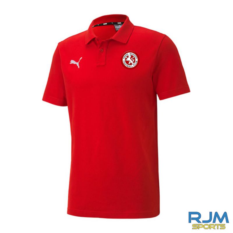 Brora Rangers FC Puma Goal Casuals Cotton Polo Shirt Red