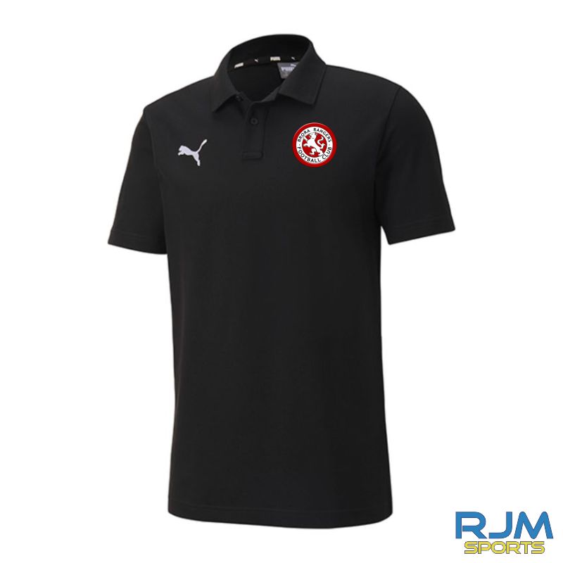 Brora Rangers FC Puma Goal Casuals Cotton Polo Shirt Black