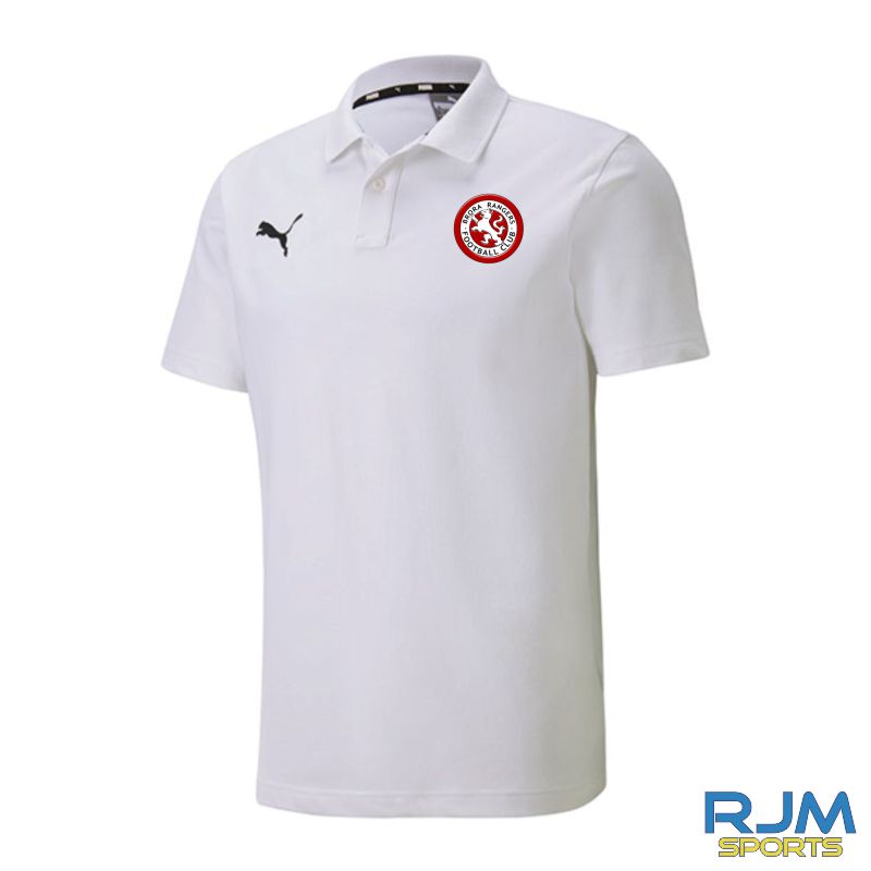 Brora Rangers FC Puma Goal Casuals Cotton Polo Shirt White