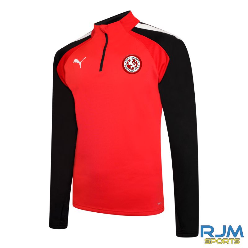 Brora Rangers FC Puma Team Liga 1/4 Zip Red/Black