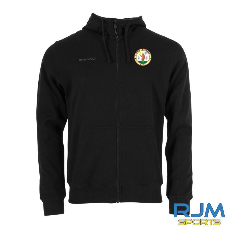Forres Mechanics FC Stanno Base Hooded Full Zip Sweat Top Black