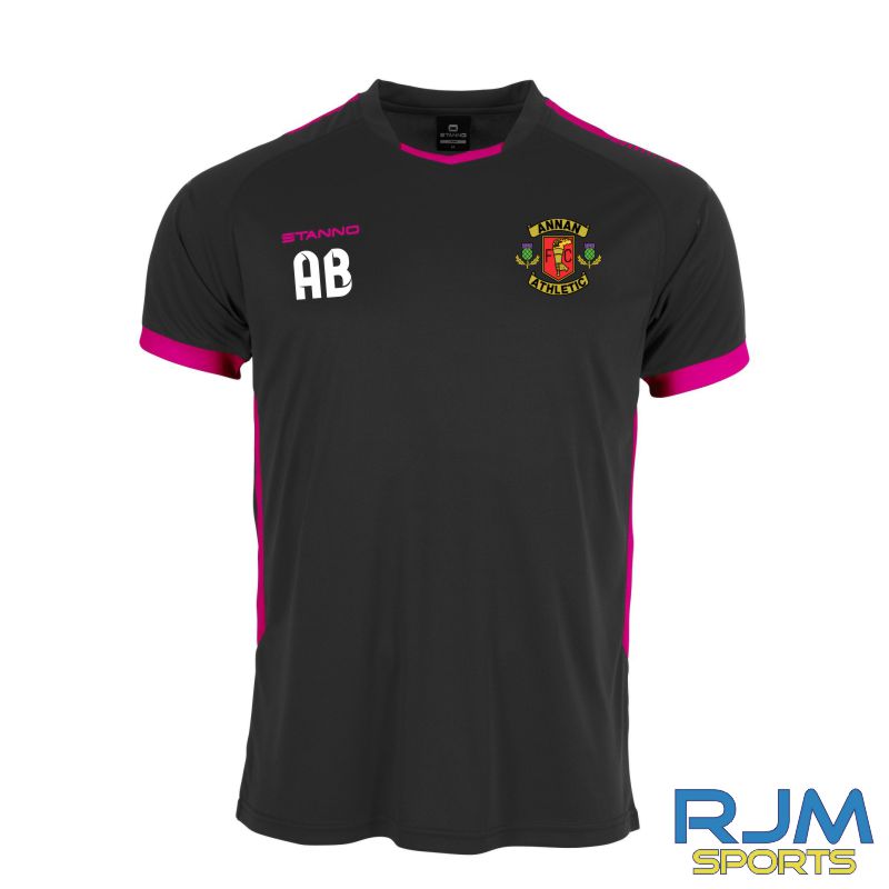 Annan Athletic Ladies FC Stanno First Shirt Black Pink
