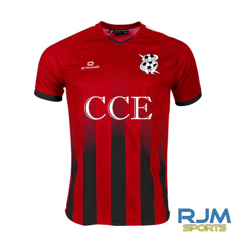 Cowie United FC Away Stanno Vivid Shirt Red/Black