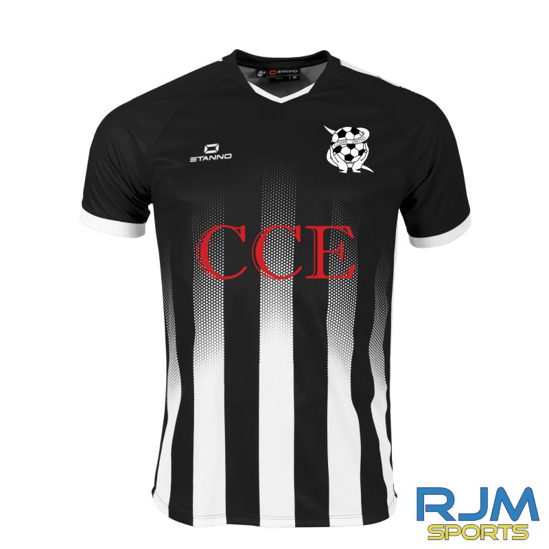 Cowie United FC Home Stanno Vivid Shirt Black/White