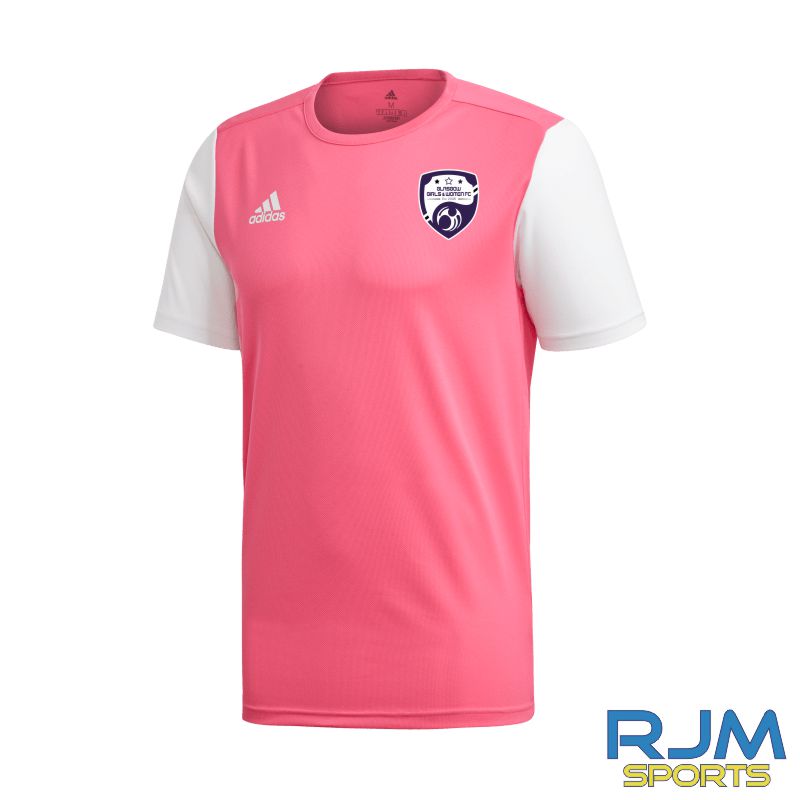 Glasgow Girls and Women FC Players Training Estro 19 Jersey Pink/White