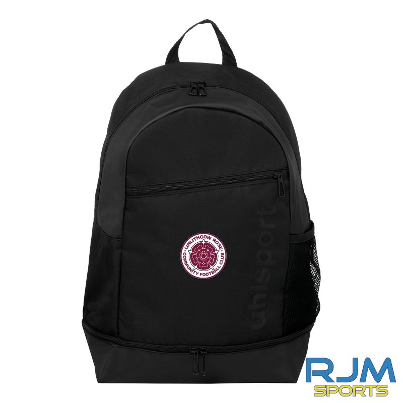 Linlithgow Rose Community Football Club Uhlsport Essential Backpack with Bottom Compartment Black