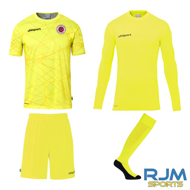 Linlithgow Rose Community Football Club Home Uhlsport Prediction Goalkeeper Bundle Fluo Yellow/Black