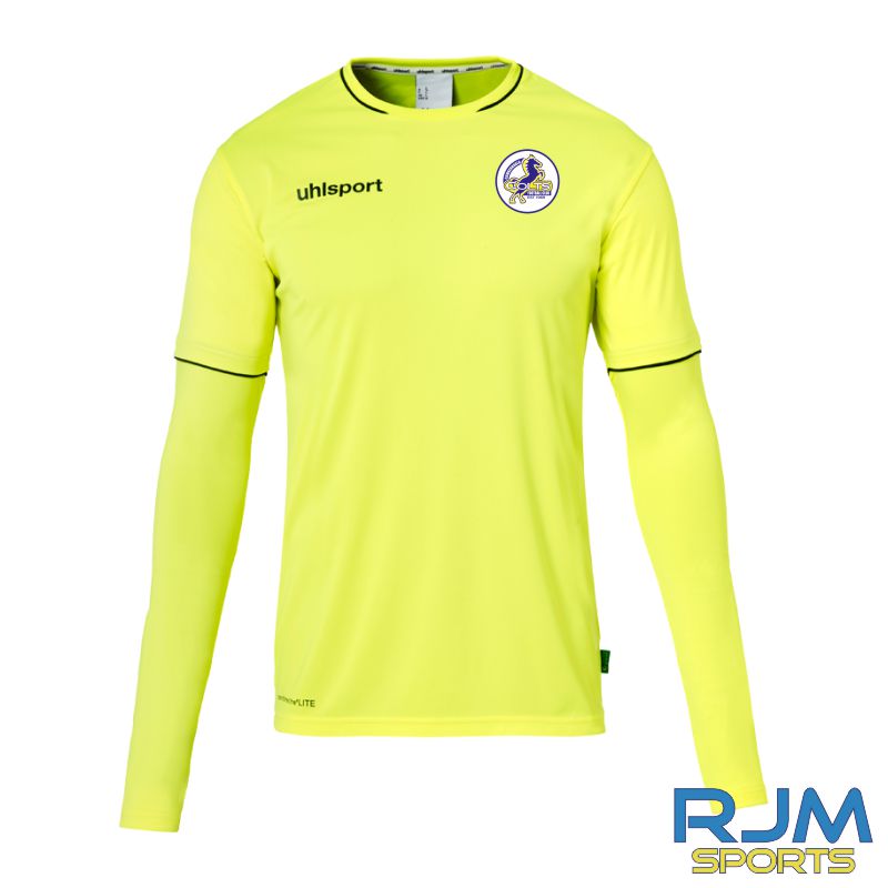 Cumbernauld Colts FC Away Uhlsport Save Goalkeeper Shirt Fluo Yellow Black