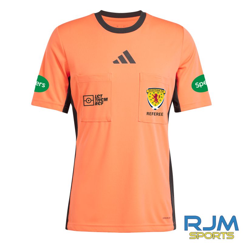 Scottish FA Adidas Referee 24 Short Sleeve Jersey Easy Coral