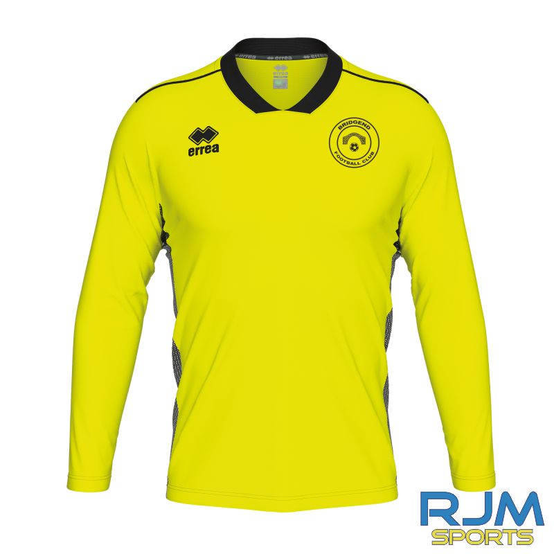 Bridgend FC Errea Jerzy L/S Goalkeeper Shirt Yellow Fluo Black
