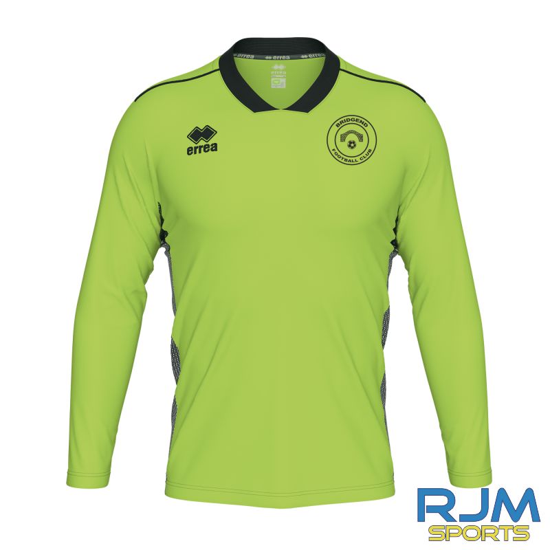 Bridgend FC Errea Jerzy L/S Goalkeeper Shirt Green Fluo Black
