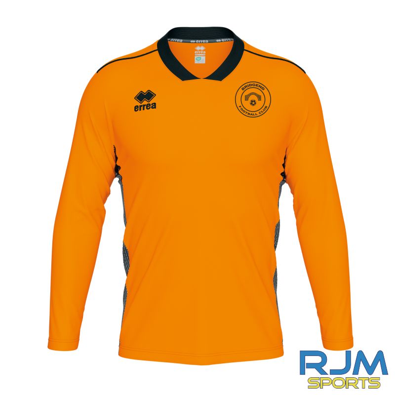 Bridgend FC Errea Jerzy L/S Goalkeeper Shirt Orange Fluo Black