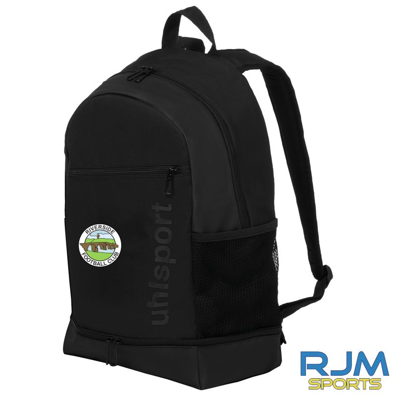 Riverside FC Uhlsport Essential Backpack with Bottom Compartment Black