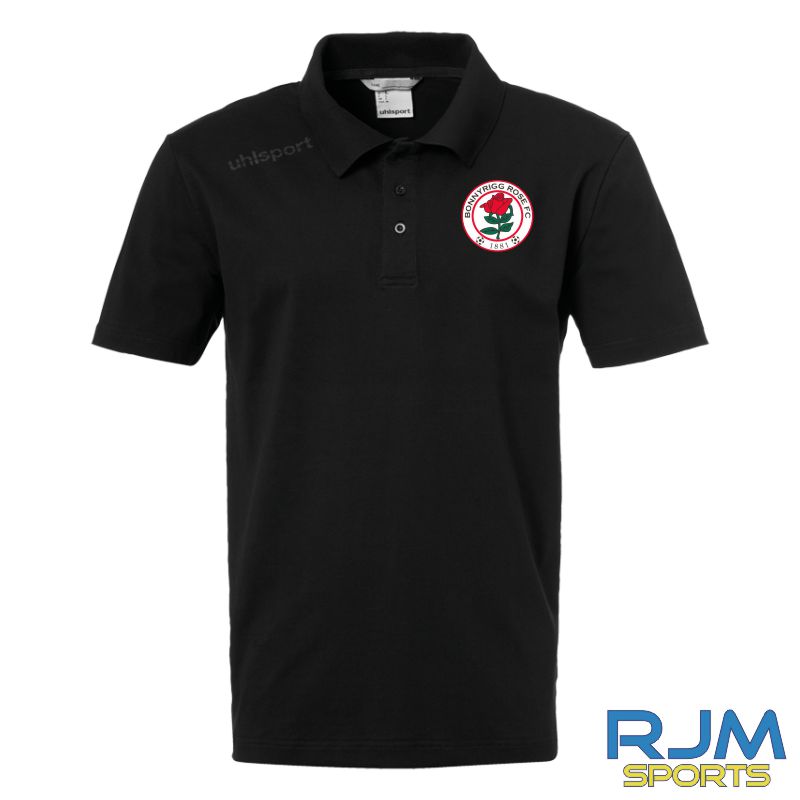 Bonnyrigg Rose FC Uhlsport Essential Polo Shirt Black
