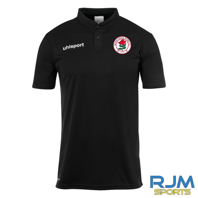 Bonnyrigg Rose FC Uhlsport Essential Poly Polo Shirt Black