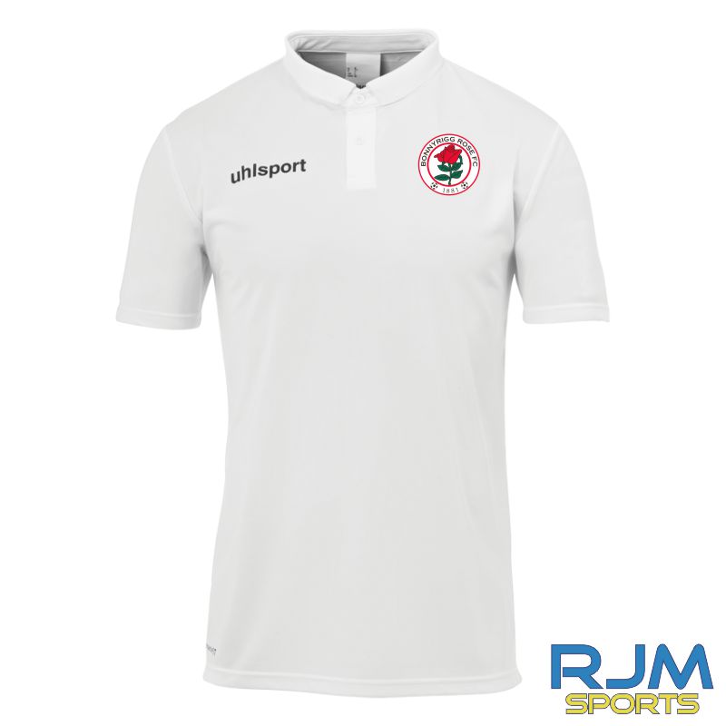 Bonnyrigg Rose FC Uhlsport Essential Poly Polo Shirt White