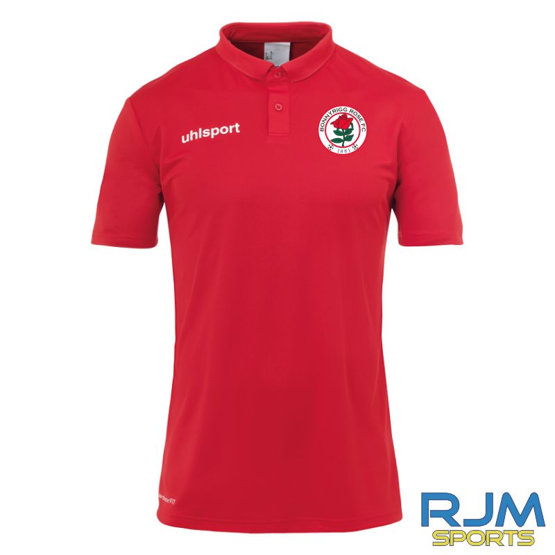 Bonnyrigg Rose FC Uhlsport Essential Poly Polo Shirt Red