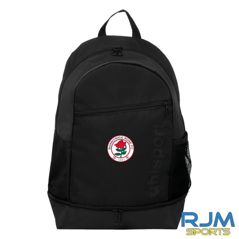 Bonnyrigg Rose FC Uhlsport Essential Backpack with Bottom Compartment Black