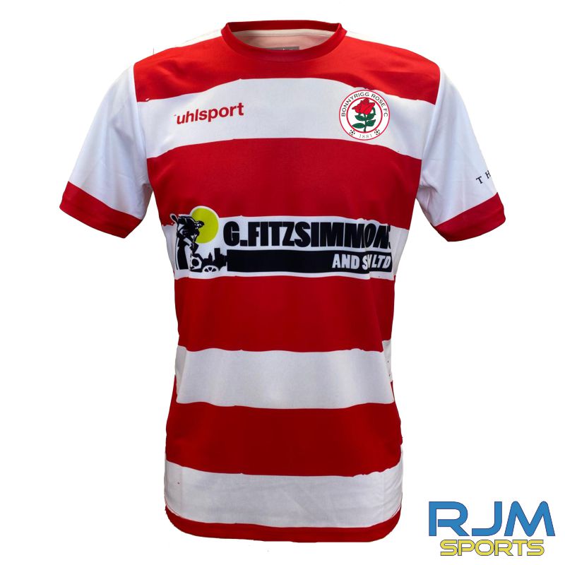 Bonnyrigg Rose FC 2024/25 Home Uhlsport Shirt Red/White