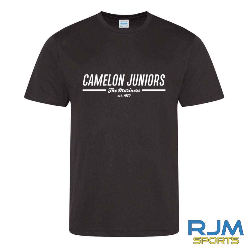 Camelon Juniors FC AWDis T-Shirt with CJ Mariners Print Black