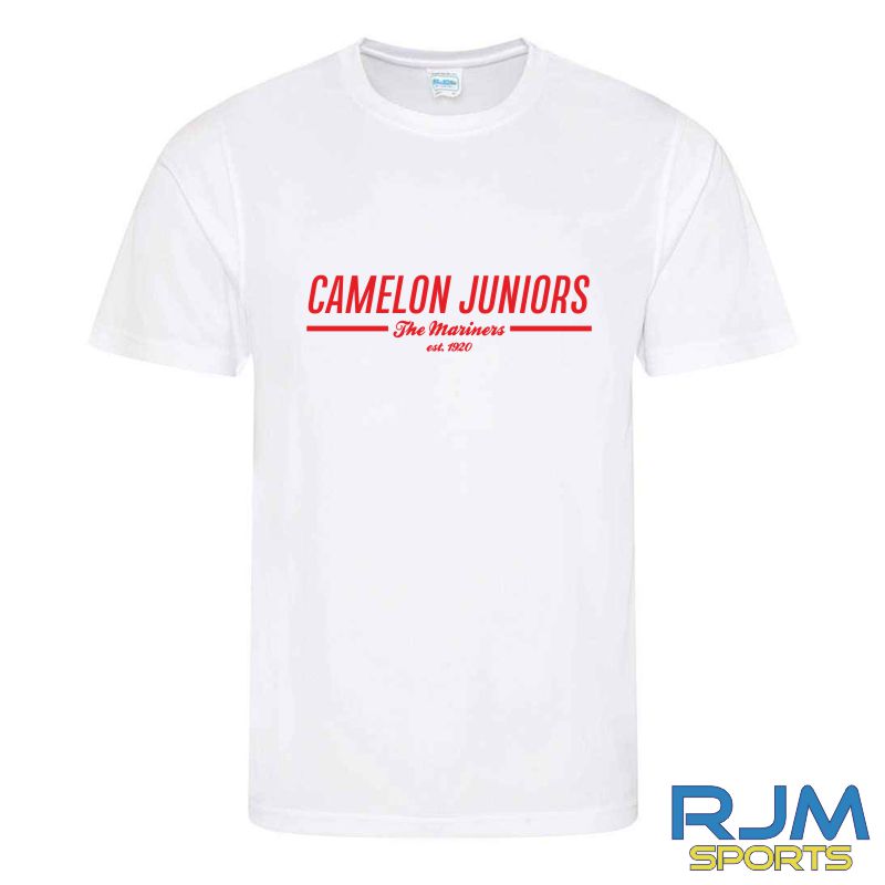 Camelon Juniors FC AWDis T-Shirt with CJ Mariners Print White