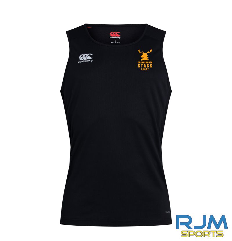 Grangemouth Stags Rugby Mens Canterbury Club Singlet Black