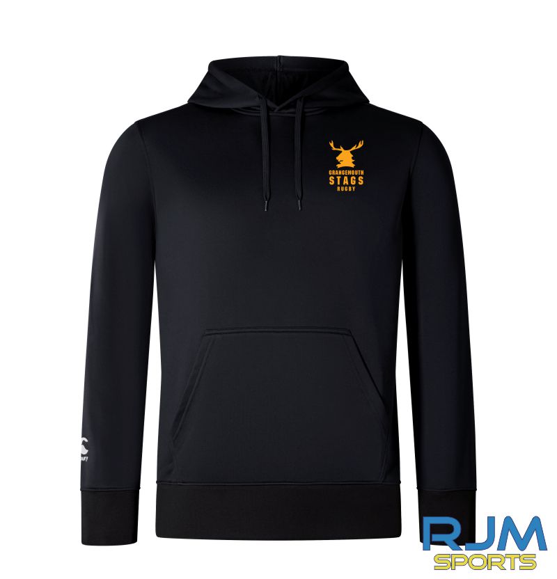 Grangemouth Stags Rugby Mens Canterbury Club Lightweight Hoodie Black