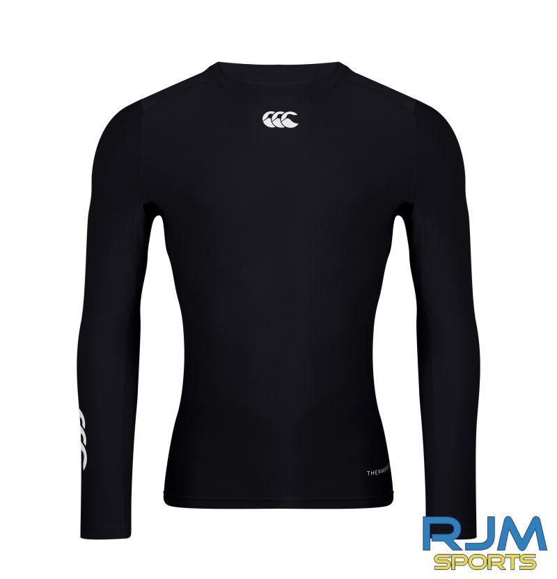 Grangemouth Stags Rugby Mens Canterbury Baselayer Long Sleeved Top Black