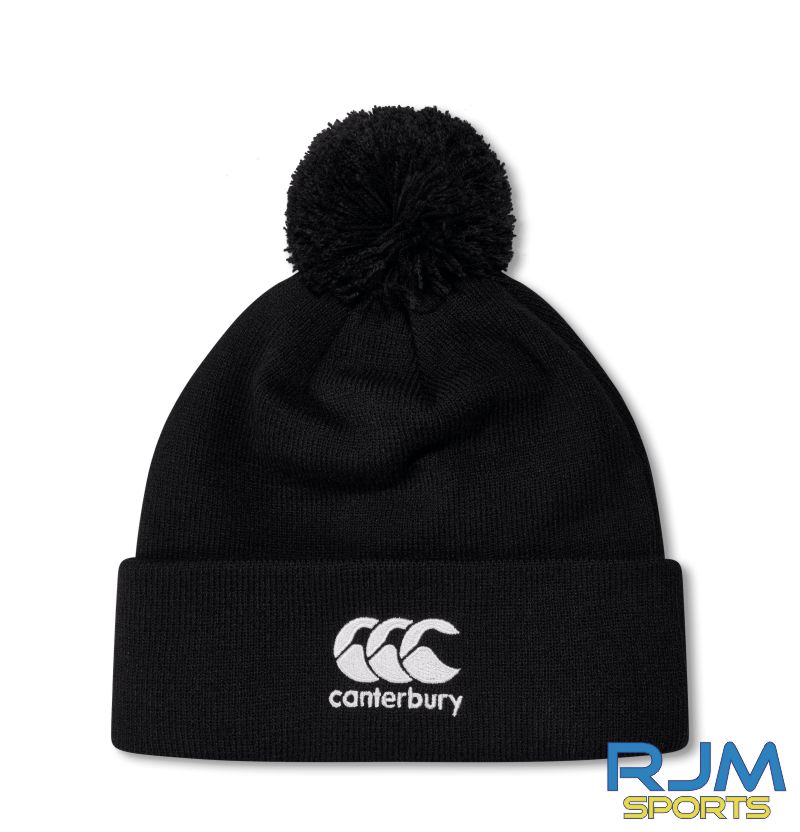 Grangemouth Stags Rugby Canterbury Bobble Hat Black