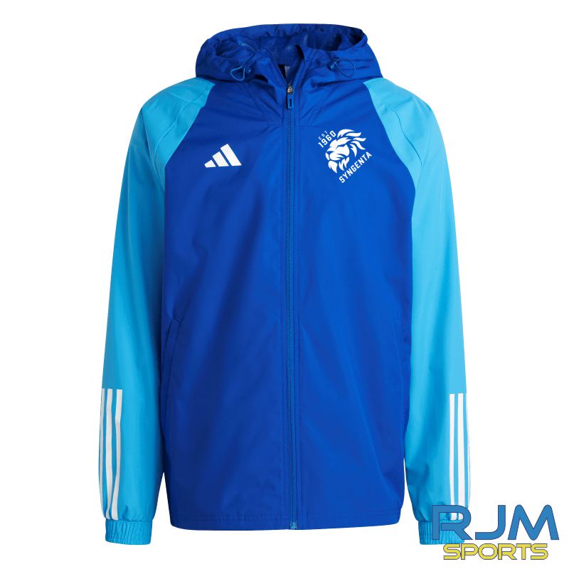 Syngenta Juveniles FC Additional Coaches Training Adidas Tiro 23 Competition All Weather Jacket Royal Blue