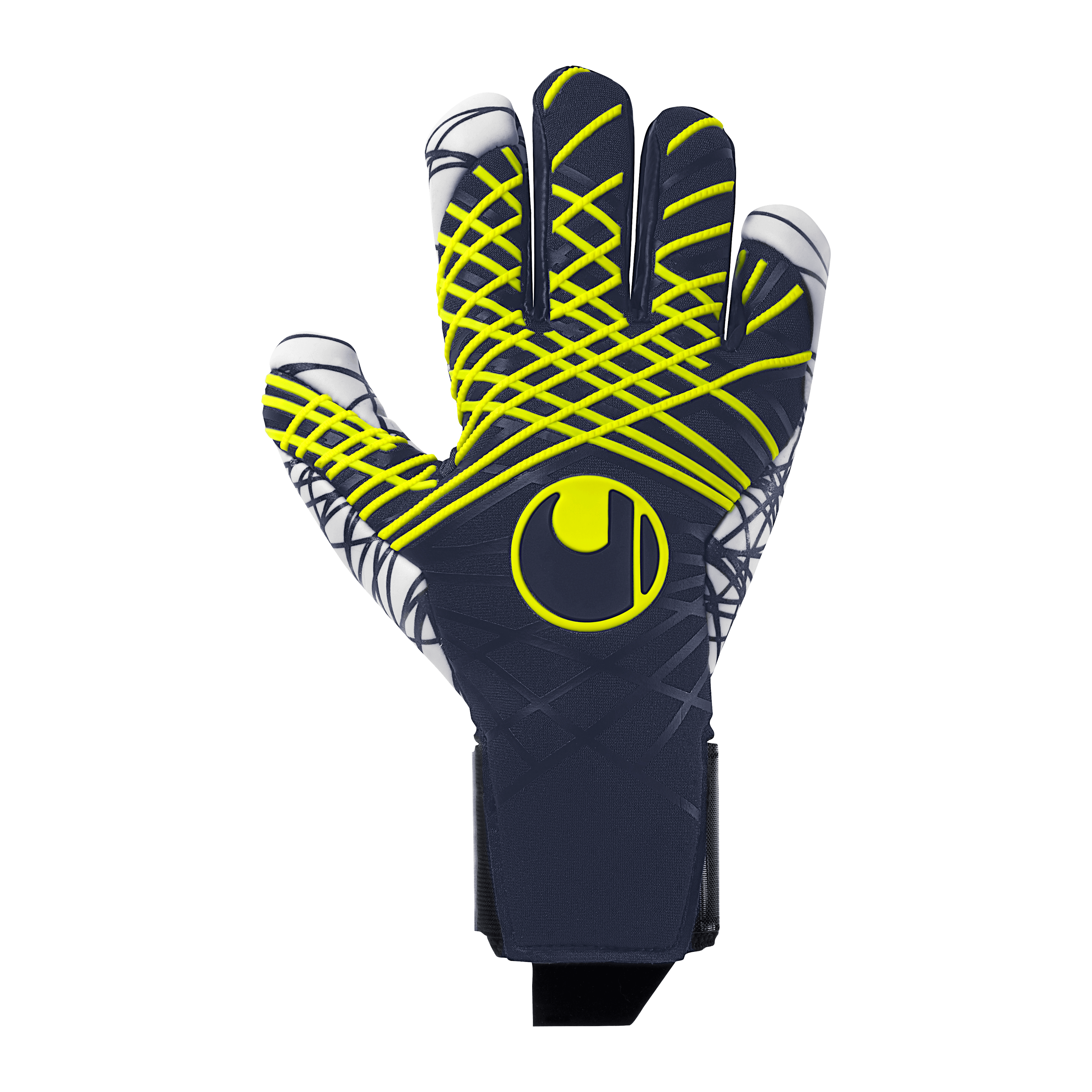 Uhlsport Prediction Ultragrip Goalkeeper Gloves Navy/White/Yellow